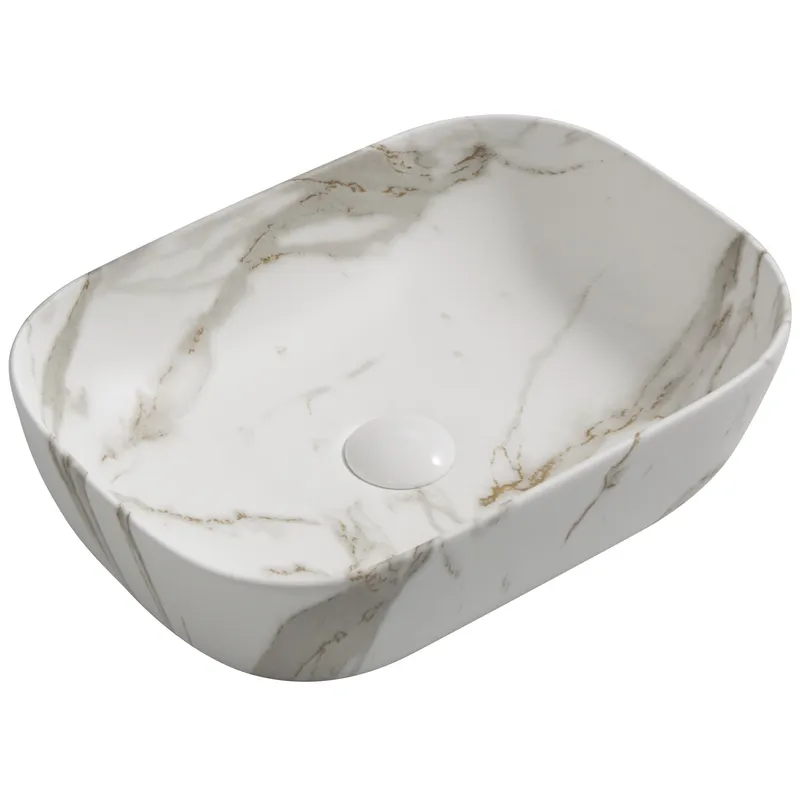 фото Раковина накладна MIXXUS PREMIUM DIVERSE-0114 MARBLE 455х325х135mm (MP6545)