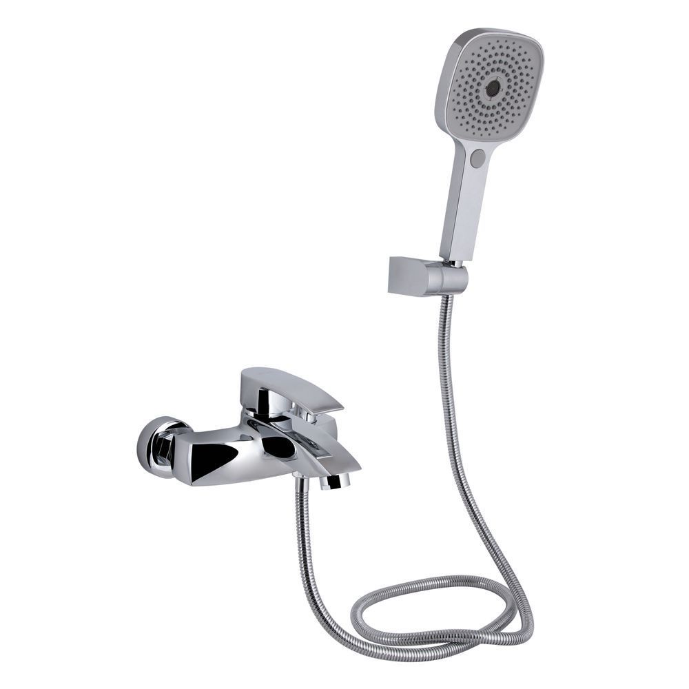 фотографія Змішувач для ванни Qtap Swan Eco (з душовим гарнітуром) QTSWA259CRM45534 Chrome