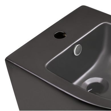фото Биде подвесное Qtap Robin 495х370х325 Matt black QT1355046FMB