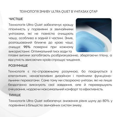фотографія Унітаз підвісний Qtap Robin Ultra Quiet безобідковий з сідінням Soft-close 520x365x365 мм WHITE
