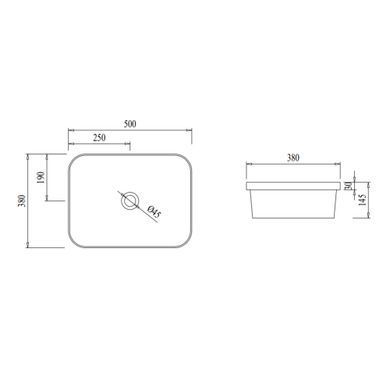 фото Раковина Qtap Scorpio 500х380х145 White QT1411K490WN