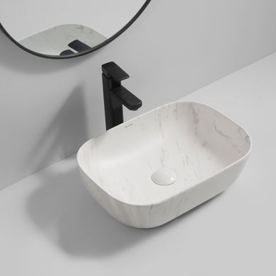 фото Раковина накладна Mixxus Premium DIVERSE-0112 MARBLE 455х325х135mm (MP6543)