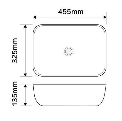 фото Раковина накладна Mixxus Premium DIVERSE-0112 MARBLE 455х325х135mm (MP6543)