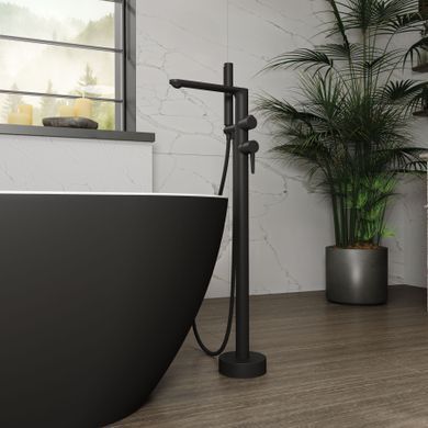 фото Dakota змішувач для ванни підлоговий, Black Matt