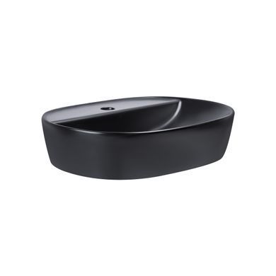 фото Раковина-чаша Qtap Scorpio 500х385х120 Matt black QT142202MBMBN
