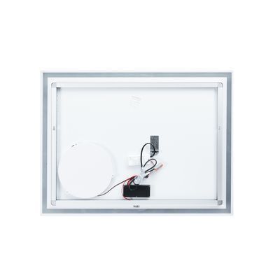 фотографія Дзеркало Qtap Stork 800х600 з LED-підсвічуванням Touch, лінза, цифровий годинник, димер, рег. яскравості QT157814226080W
