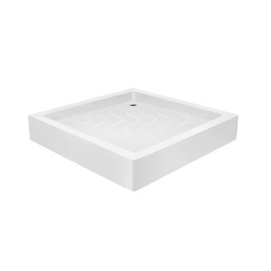 фото Набор Lidz душевая кабина Wawel SC80x80.SAT.LOW.GR, стекло тонированное 4 мм + поддон Mazur