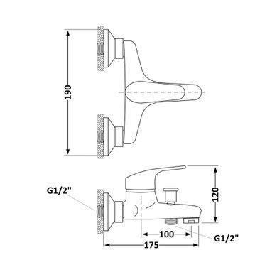 фотографія Змішувач для ванни Brinex 36W 006