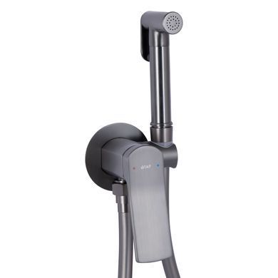 фото Набор для гигиенического душа Qtap Slavonice округлый QTSLA262GMB45916 Gunmetal Black PVD