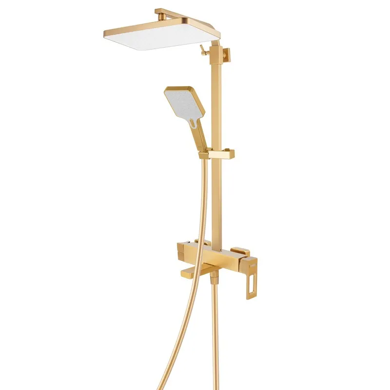 фото Душова колона зі змішувачем Haiba KANT 009-J BRUSHED GOLD (HB9606)