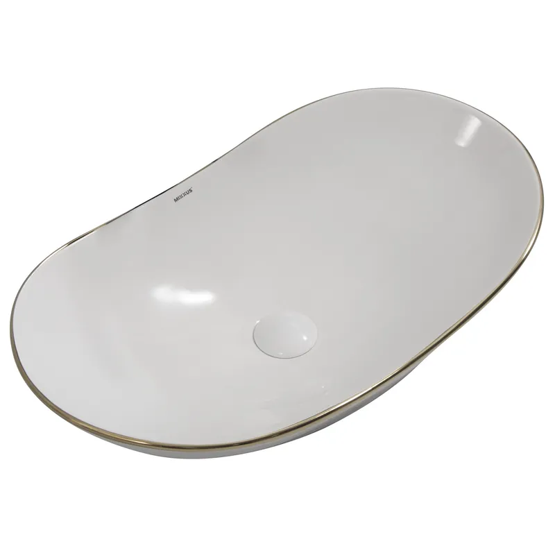 фото Раковина накладна MIXXUS PREMIUM WAVE-0105 EDGE GOLD 620х360х160mm (MP6557)