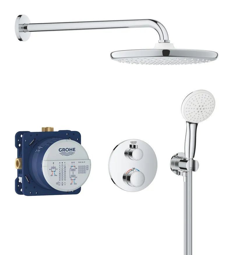 фото Душевая система скрытого монтажа с термостатом Grohe Grohtherm (34872000)