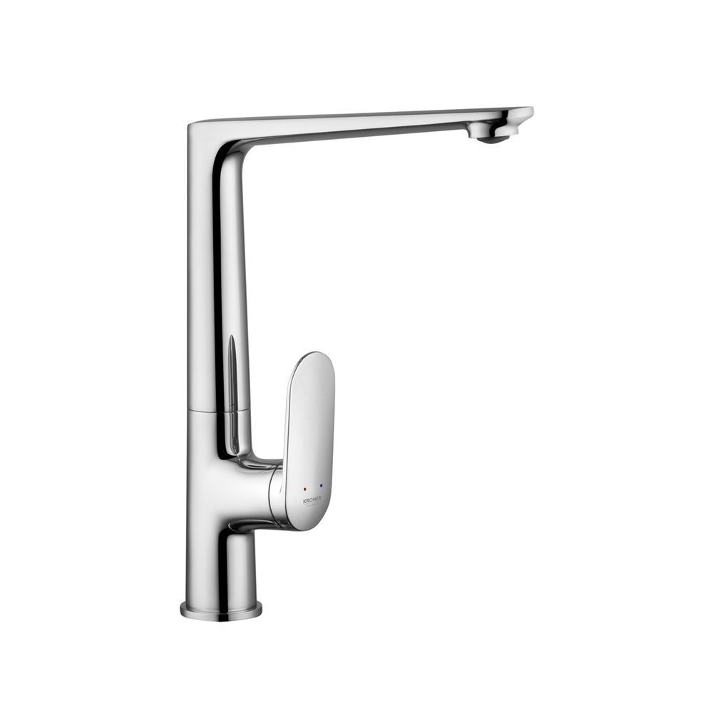 фотографія Змішувач для кухні Kroner Element 211512A-0101Змішувач Kroner Element 211512A-0101 &mdash; сучасне рішення для кухні, що поєднує ергономічний дизайн, високу функціональність і надійні європейські комплектуючі. Завдяки високому Г-подібному поворотному ви