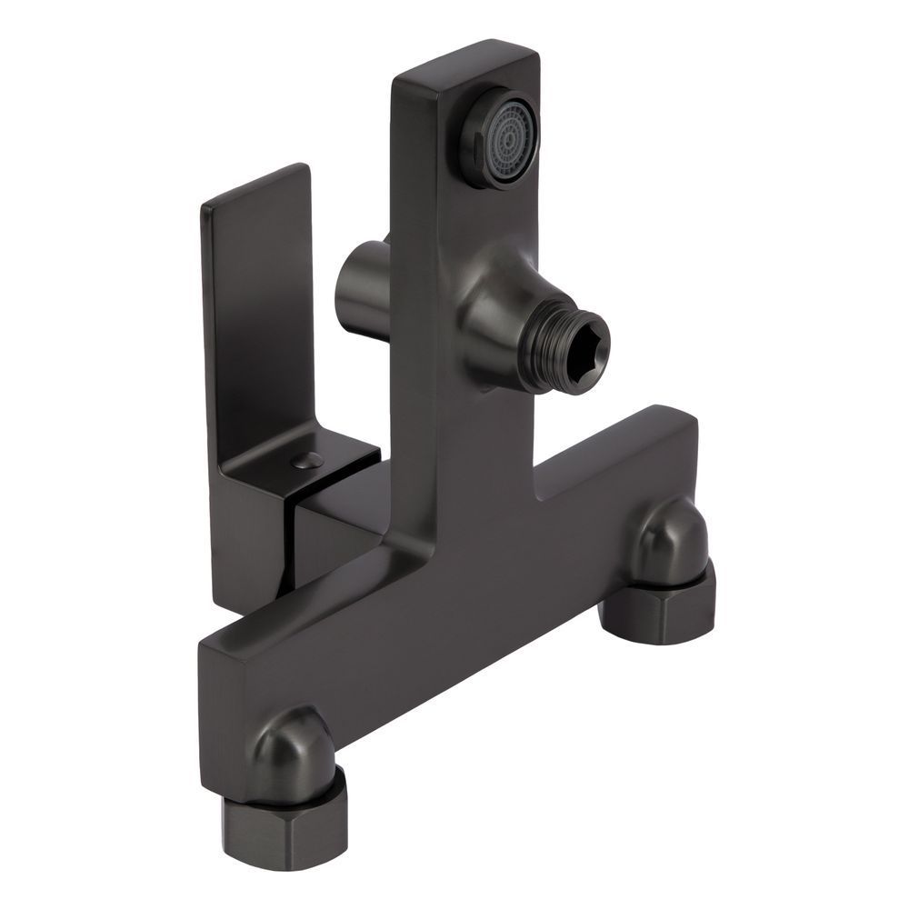 фотографія Змішувач для ванни Qtap Gemini (з душовим гарнітуром) QTGEM259GMB45684 Gunmetal Black PVD