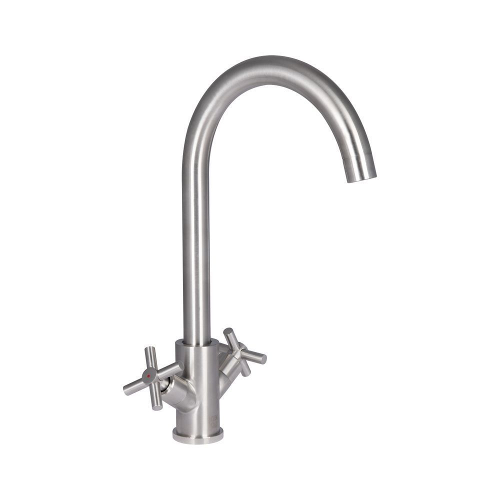 фото Смеситель для кухни Lidz Wind 013F двухвентильный LDWIN013FNKS43390 Nickel
