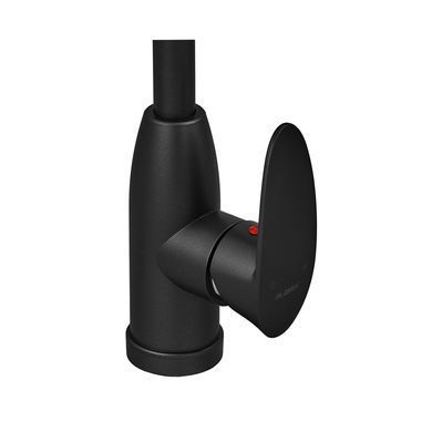 фото Змішувач для кухні Plamix Cezar-011-B SET Matte black (з підведенням) (PM0668)