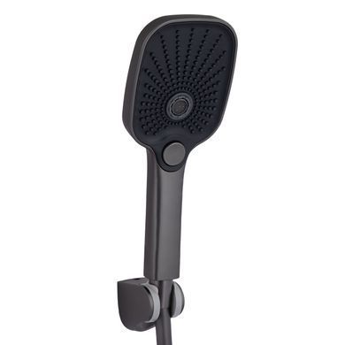 фото Смеситель для ванны Qtap Gemini (c душевым гарнитуром) QTGEM259GMB45684 Gunmetal Black PVD