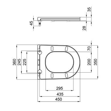 фото Сиденье для унитаза Qtap (Robin, Scorpio) с микролифтом Slim QT99HXU09W