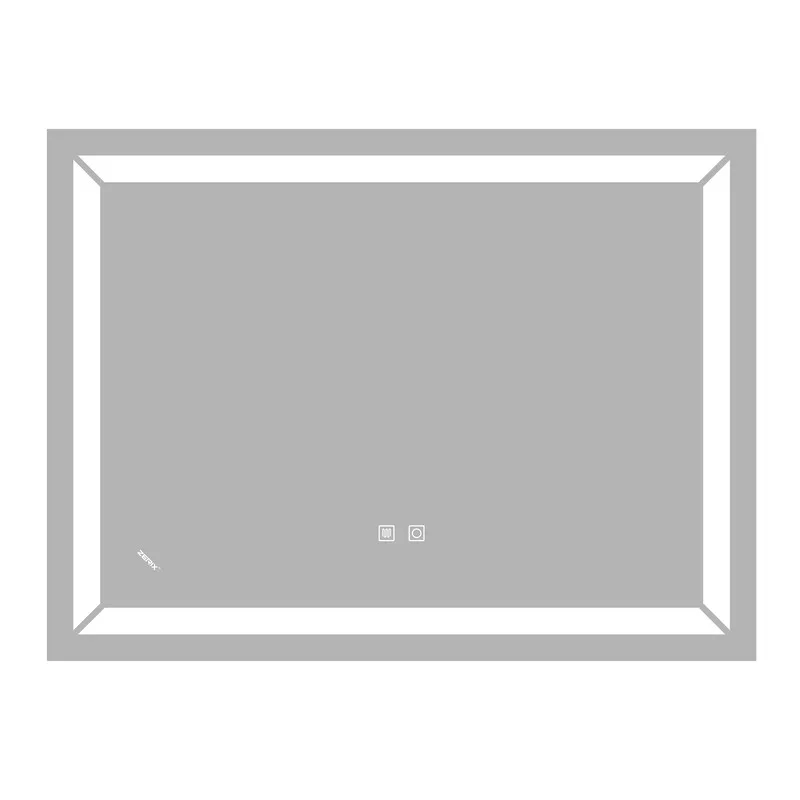 фото Дзеркало ZERIX KUBIX MR04-80x60-REVERSE з LED Touch, Anti-fog, димером, рег. яскравості (ZX6054)