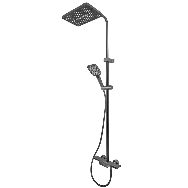 фото Душова колона зі змішувачем MIXXUS PREMIUM TERRA 009-J GRAPHITE (колір графіт) (MI8385)