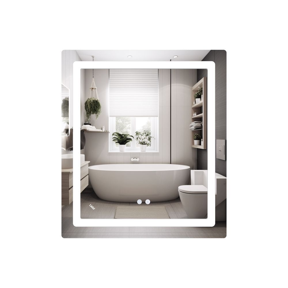 фото Зеркало Lidz Kubis (KU2) 700х800 с LED-подсветкой Touch, с антизапотеванием, с диммером, рег. яркости LD78LF904708048447