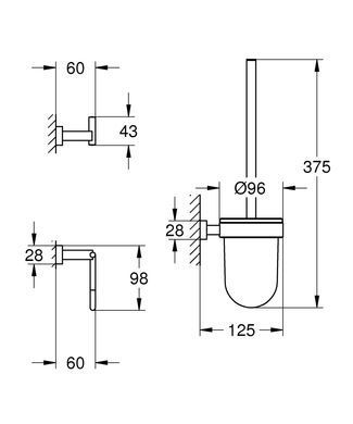 фото Набір аксесуарів 3 в 1 Grohe Essentials Cube New (40757001)