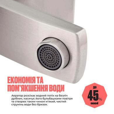 фото Смеситель для раковины Lidz Kubis 001F (k35) LDKUB001FNKS28534 Nickel