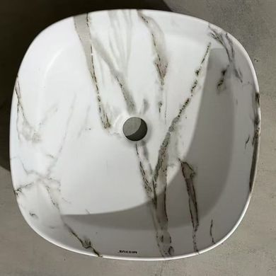 фото Раковина накладна Mixxus Premium DIVERSE-0104 MARBLE 370х370х135mm (MP6537)