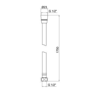 фото Шланг Lidz Niagara 09 1,75 м LDNIA09CRM35459 Chrome