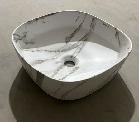 фото Раковина накладна Mixxus Premium DIVERSE-0104 MARBLE 370х370х135mm (MP6537)