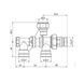 Кран радіаторний комбінований Icma 1/2" х3/4", нижнє підключення №877