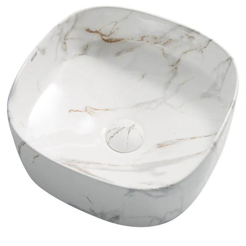 фото Раковина накладна Mixxus Premium DIVERSE-0104 MARBLE 370х370х135mm (MP6537)