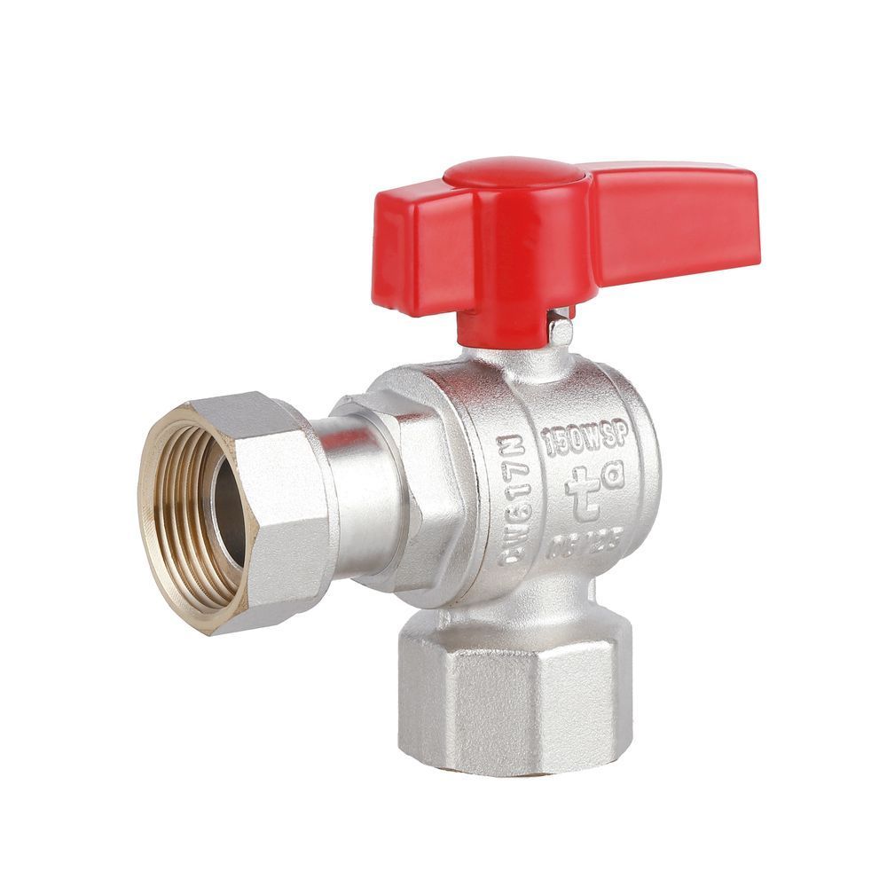 фотографія Кран кульовий Thermo Alliance Standart 3/4"ВВ кутовий, PN40, з накидною гайкою TAS223W20