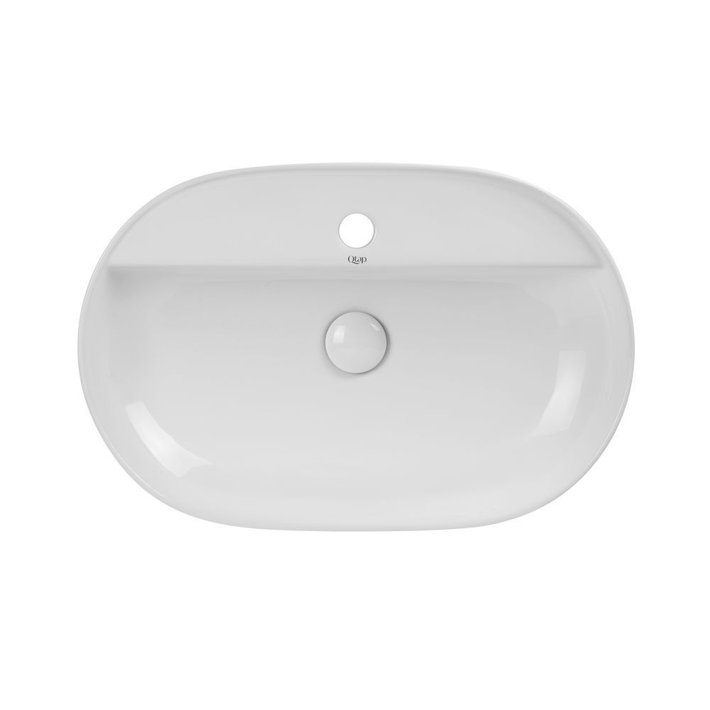 фото Раковина Qtap Scorpio 610x400x120 White с донным клапаном QT14112203W