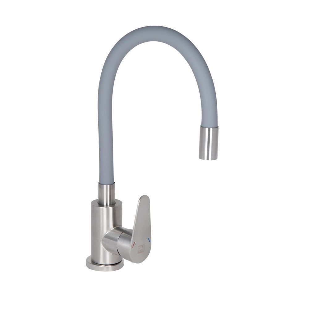 фото Смеситель для кухни Lidz Vida 015F3 с гибким изливом (k35) LDVID015F3GRE43356 Grey