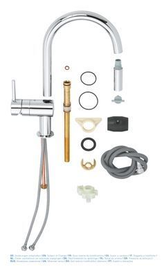 фото Змішувач для кухні з висувним виливом Grohe Minta (32321002)