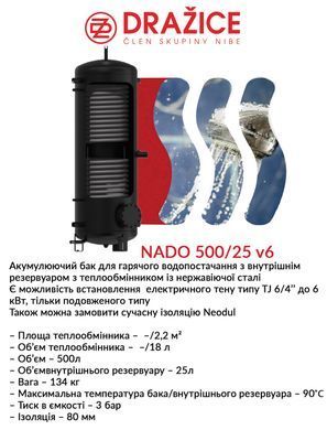фото Акумулюючий бак Drazice NADO 500/25 v6 (без ізоляції)