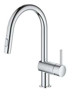 фото Змішувач для кухні з висувним виливом Grohe Minta (32321002)