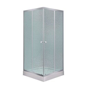 фотографія Lidz Wawel SC80x80.SAT.LOW.FR Душова кабіна квадратна, скло Frost 4 мм + Lidz Душовий піддон KAPIELKA ST80x80х14