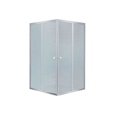 фотографія Lidz Wawel SC80x80.SAT.LOW.FR Душова кабіна квадратна, скло Frost 4 мм + Lidz Душовий піддон KAPIELKA ST80x80х14