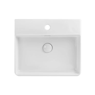 фото Раковина підвісна-накладна Mixxus Premium QUADRO-0204 600x420x130mm (отвір під змішувач, перелив) (MP6719)