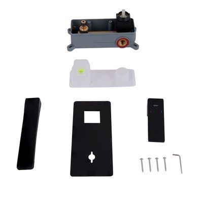 фото Смеситель для раковины Qtap Gemini скрытого монтажа QTGEM273BLM45694 Black Matt