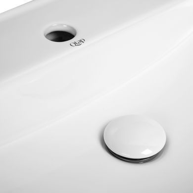 фото Раковина Qtap Scorpio 610x400x120 White с донным клапаном QT14112203W