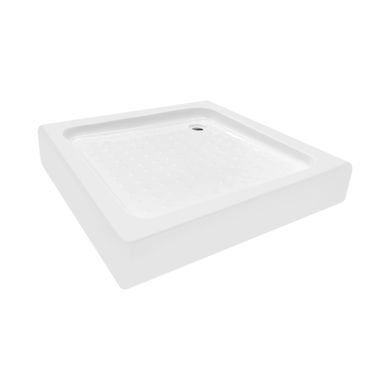 фотографія Lidz Wawel SC80x80.SAT.LOW.FR Душова кабіна квадратна, скло Frost 4 мм + Lidz Душовий піддон KAPIELKA ST80x80х14