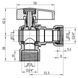 Кран шаровой Thermo Alliance Standart 3/4"ВВ угловой, PN40, с накидной гайкой TAS223W20