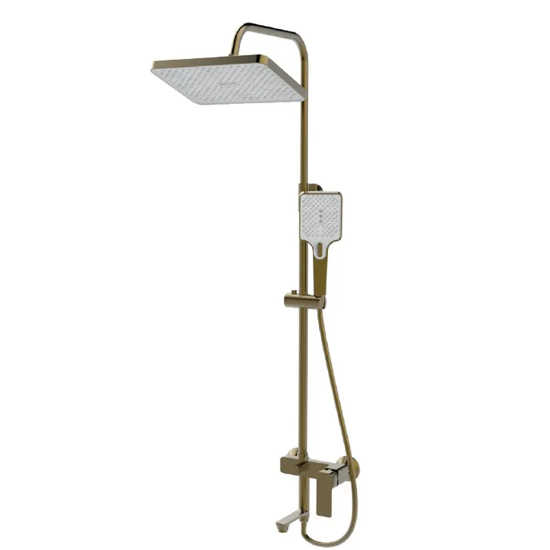 фото Душова колона зі змішувачем Haiba KUBUS 009-J BRUSHED GOLD (HB9627)