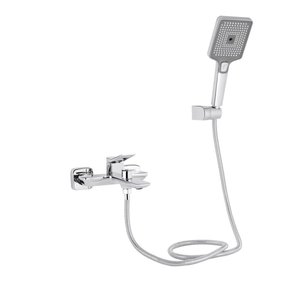 фотографія Змішувач для ванни Qtap Presto (з душовим гарнітуром) QTPRE259CRM45574 Chrome