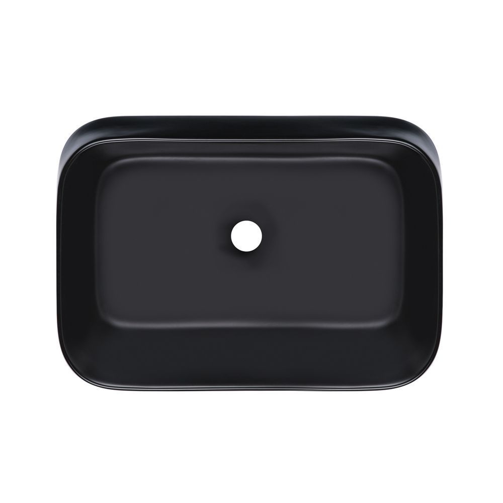 фото Раковина-чаша Qtap Scorpio 550х390х120 Matt black QT14112243MBN