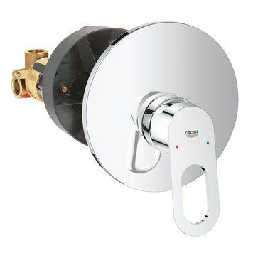 фотографія Смеситель для душа скрытого монтажа Grohe BauLoop 29080000Смеситель Grohe BauLoop 29080000 &ndash; это современное и функциональное решение для душа, предназначенное для скрытого монтажа. Он сочетает в себе минималистичный дизайн, надежные технологии и
