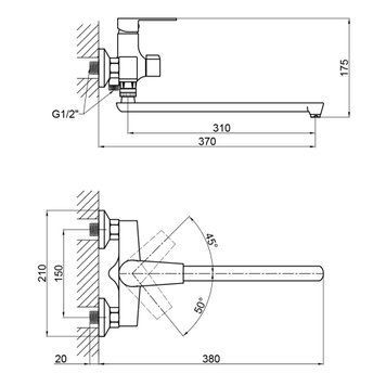 фотографія Змішувач для ванни Brinex 35C 005